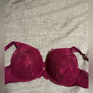NEW Torrid Curves Push Up Plunge Bra 44D Underwire Lace Padded Convertible Strap